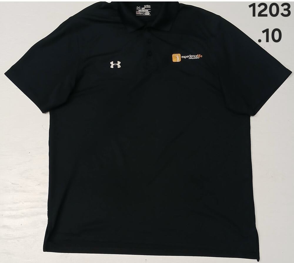 Under Armour (XL) Black Loose Short Sleeve DriFit Polo Shirt